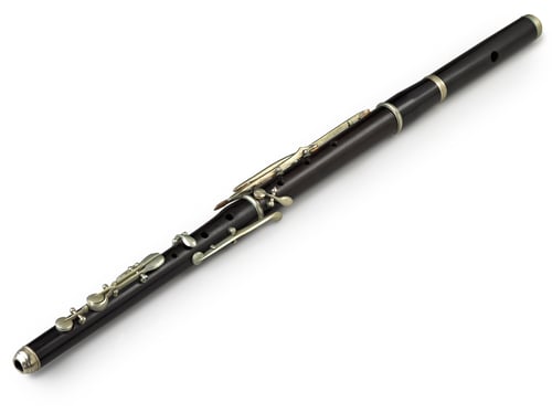 Preview: flute on white background