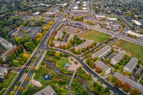 Preview: Aerial View of the Twin Cities Suburb of Brooklyn Park, Minnesota