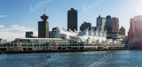 Preview: Canada Place and Vancouver Lookout in Downtown Vancouver, British Columbia, Canada.