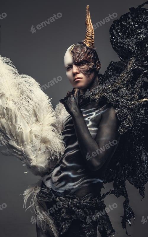 Preview: Portrait of devil woman.