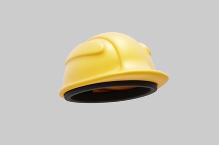 Preview: Yellow hard hat with black interior