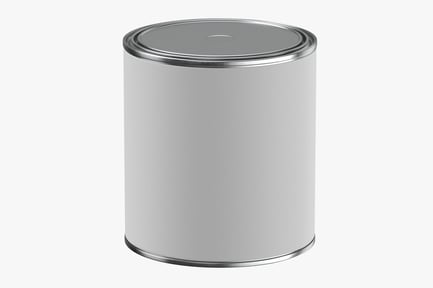 Банка с белой краской - универсальный промышленный контейнер