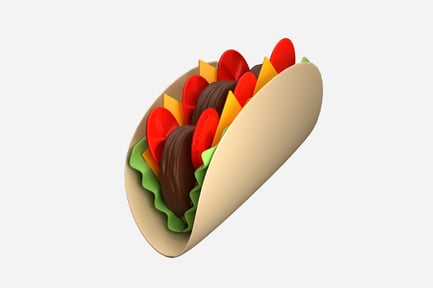 Taco 3D Illustration