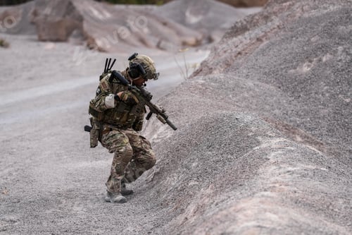 Preview: Focused Military Men in Camouflage Uniform