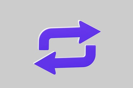 Vista previa: Flecha morada estilizada