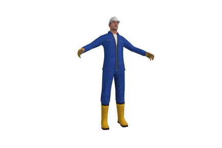 Preview: Figure in protective gear with outstretched arms