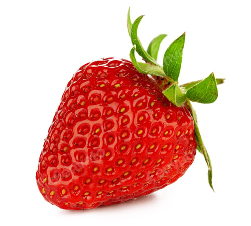 Preview: Red berry strawberry isolated on white background