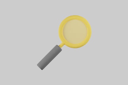 Preview: Cartoon magnifying glass object