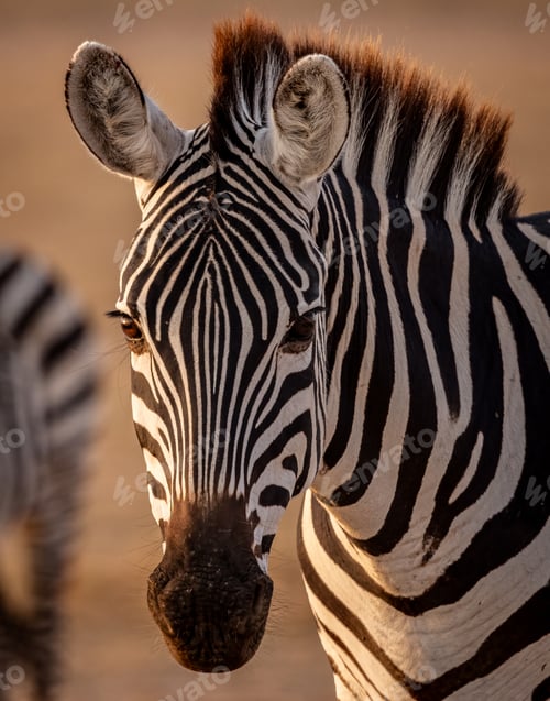 Preview: A Zebra in the Mara in Africa