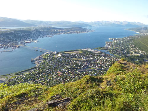 Preview: Troms view from mountains in summer nature