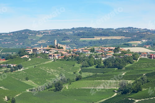 Preview: Serralunga town near Alba in Piedmont, Italy