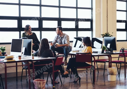 Preview: Shot of creative employees having a meeting in a modern office