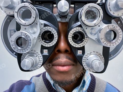 Preview: Phoropter, ophthalmic instrument used by ophthalmologist and optometrist for prescribing glasses