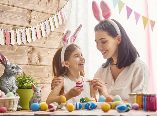 Preview: family preparing for Easter