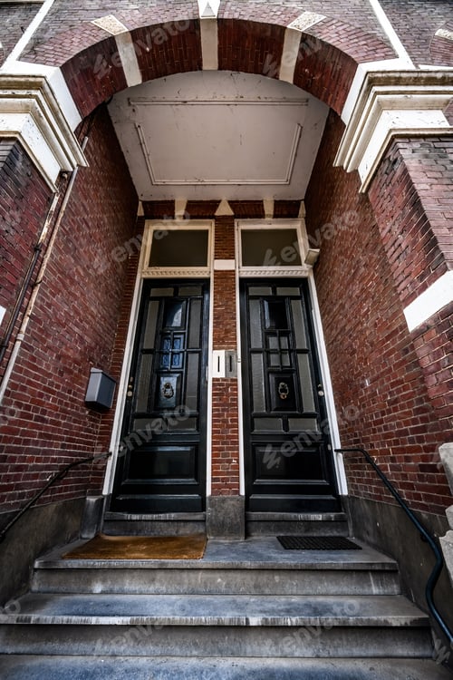Preview: Stylish door in european residential building