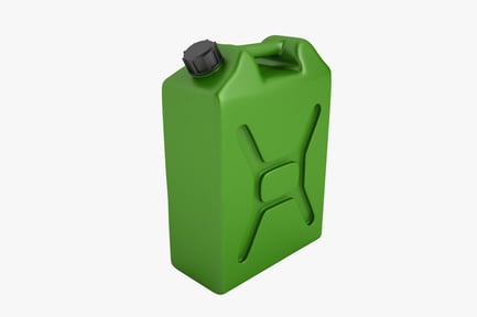 Preview: Green Plastic Jerry Can - Portable Fuel Container