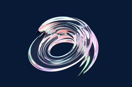 Preview: Glossy Twisted Torus Abstract Shape