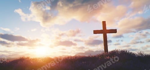 Preview: Cross at sunset religion and faith