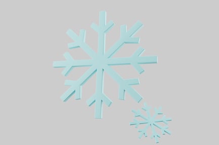Preview: Two Light Blue Snowflakes