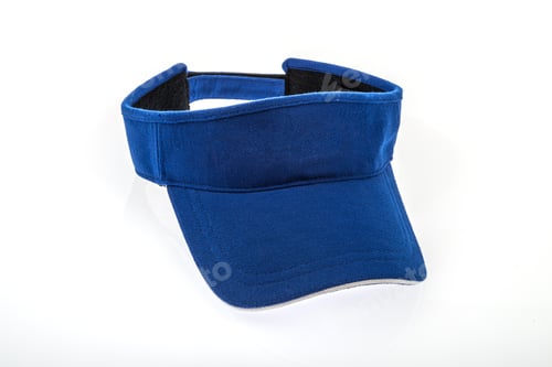 Preview: Golf Blue Visor With White Trim on White Background