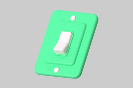 Preview: Modern Light Switch - Mint Green