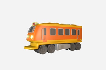 Preview: Train 3D Illustration
