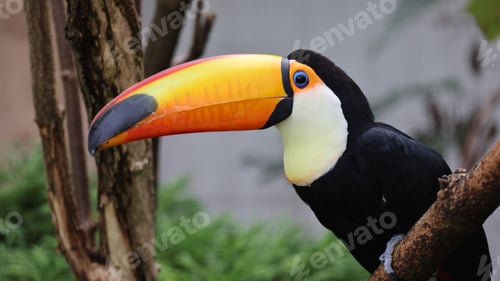 Preview: Close up view of a toco toucan (Ramphastos toco)