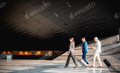 Preview: Business people at airport hall