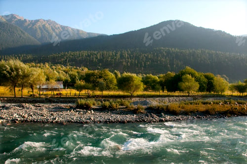 Preview: Flowing stream in the beautiful Himalayan mountains