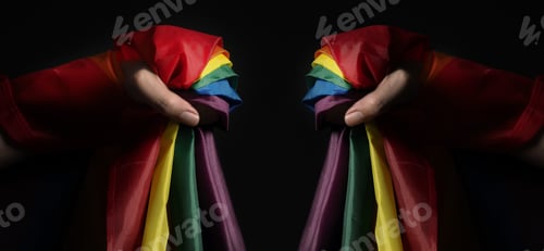 Preview: LGBTQ pride flag. Lesbian Gay Bi sexsual Transgender Queer.