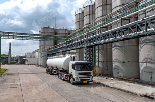 Preview: Delivery Truck Danger Chemical in Petrochemical Plant