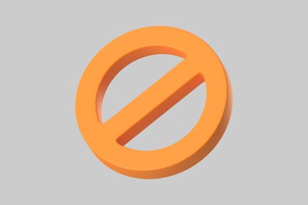 Preview: Orange restriction sign graphic element