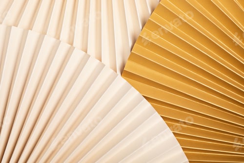 Preview: Abstract background with textured paper fans. Festive celebration backdrop