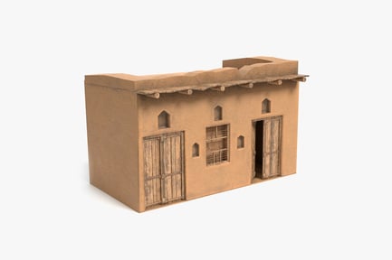 Preview: Mud Brick Dwelling with Rustic Wood Elements