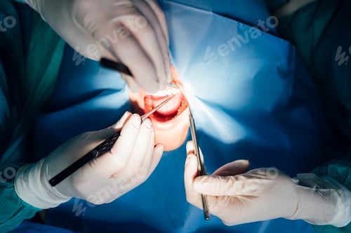 Preview: Dentist working in his office with a patient.