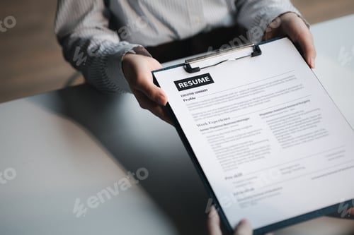 Preview: The HR department is reviewing the resumes of job applicants.