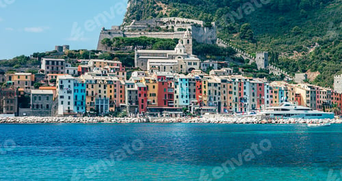 Preview: Beautiful colorful cityscape of village Portovenere, Italy