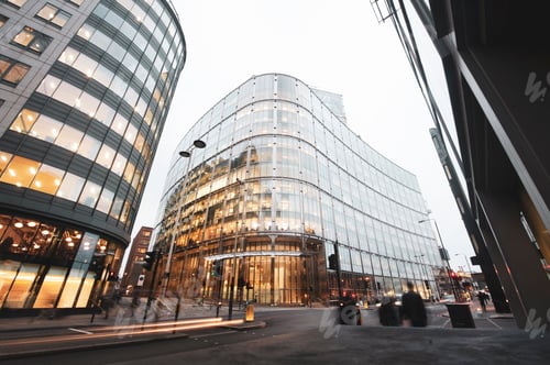 Preview: View of modern city street