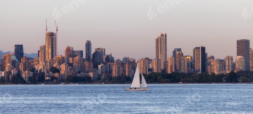 Preview: City Buildings on the West Coast of Pacific Ocean. Downtown Vancouver