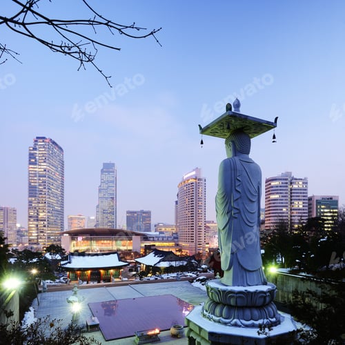 Preview: Bongeunsa Temple In The Gangnam District Of Seoul, Korea.