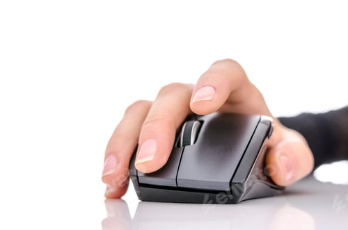 Preview: Using a computer mouse front view