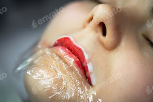 Preview: Professional permanent makeup procedure - lip blushing