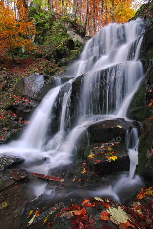 Preview: Beautiful waterfall in forest