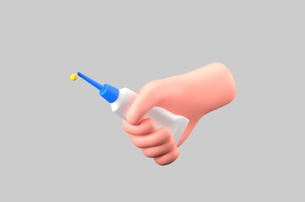 Preview: Cartoon Hand Holding Glue Tube