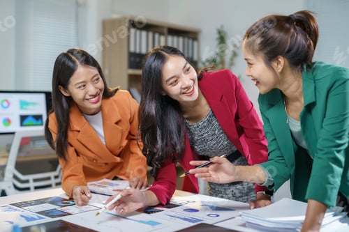 Preview: Young Professionals Collaborating in Modern Office