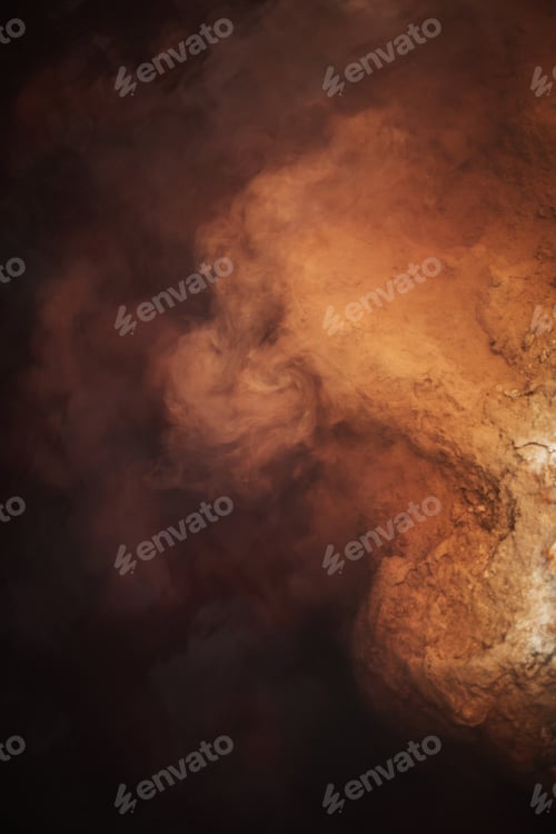 Preview: Abstract orange colored clouds in water