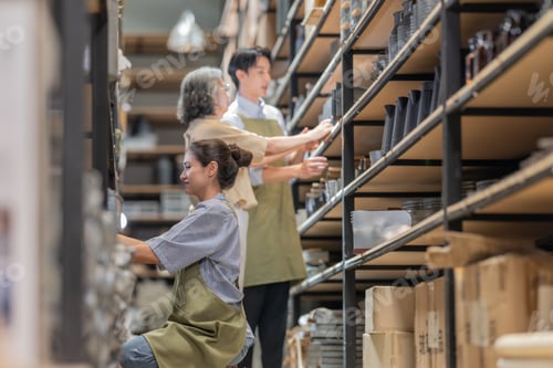 Preview: Mother and Family Business Owner Teaching About Material Production and Recycling