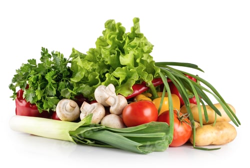 Preview: Fresh raw vegetables and herbs