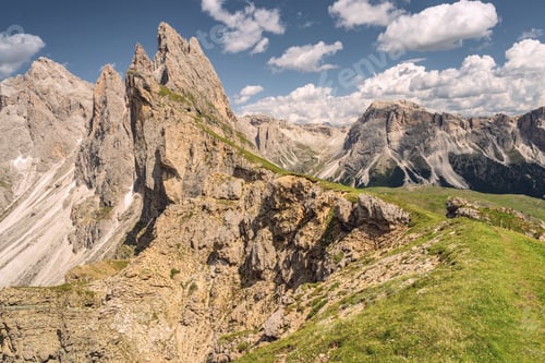 Preview: Scenic Alps with rocky and sandy mountain