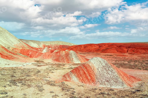 Preview: Red sand mountains in the desert area